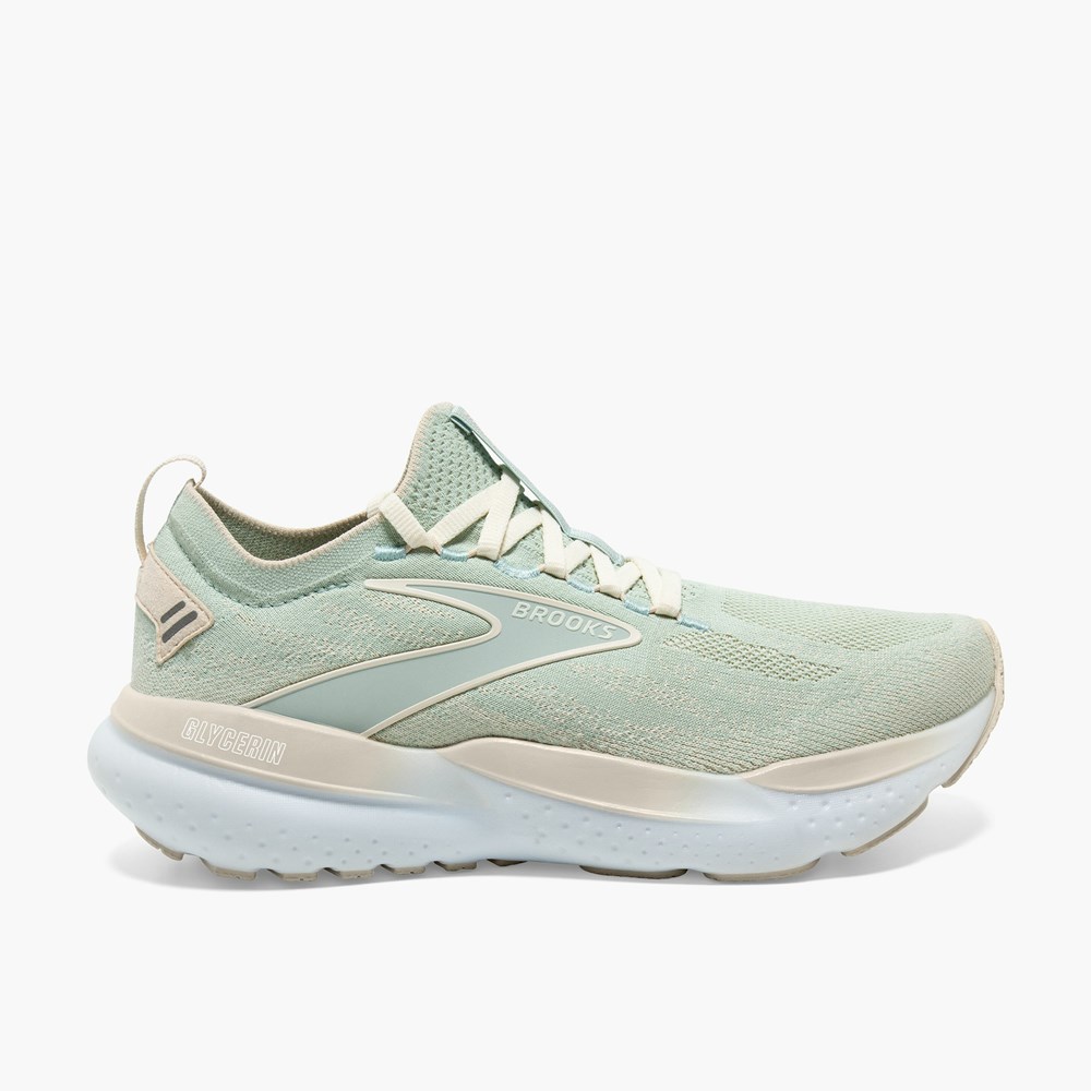 Chaussures Running Route Brooks Glycerin StealthFit 21 Blanche Femme | LIP-4533195